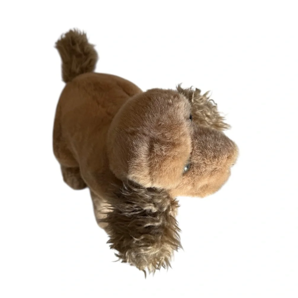Vintage American Wego Stuffed Animal Plush Spaniel Dog 12” Tan Brown 1968